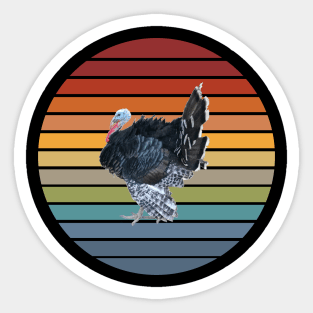 Vintage Turkey Gobble Thanksgiving Sticker